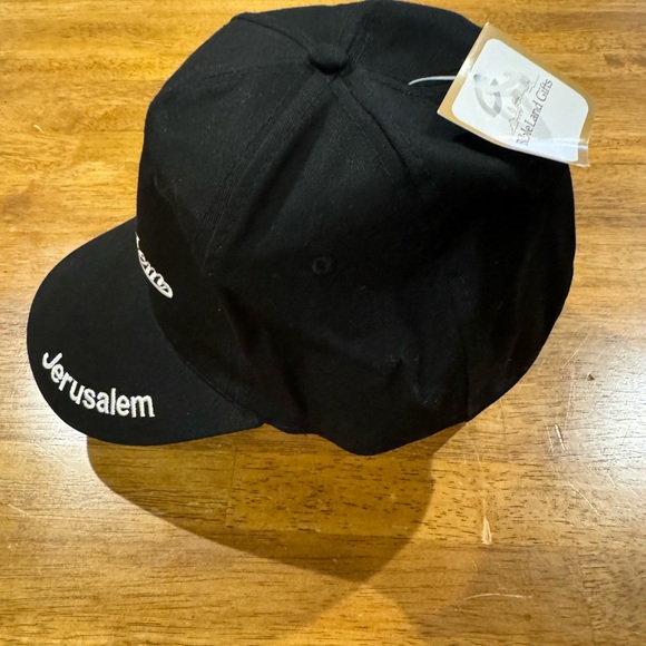 Jerusalem Israel Cap Hat OSFA Black Unisex 100% Cotton NEW With Tags - Picture 2 of 7